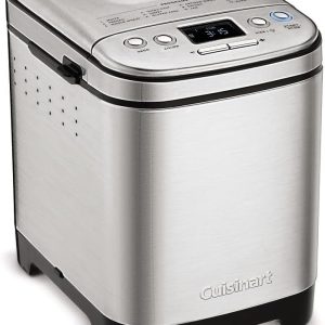 Cuisinart CBK-110P1 Compact Computerized Bread Maker, Customizable Settings for As much as 2lb Loaves, Silver and Black