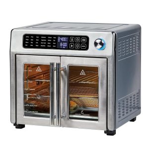 Emeril Lagasse 26 QT Additional Massive Convection Toaster Oven Air Fryer with French Doorways, Stainless Metal End