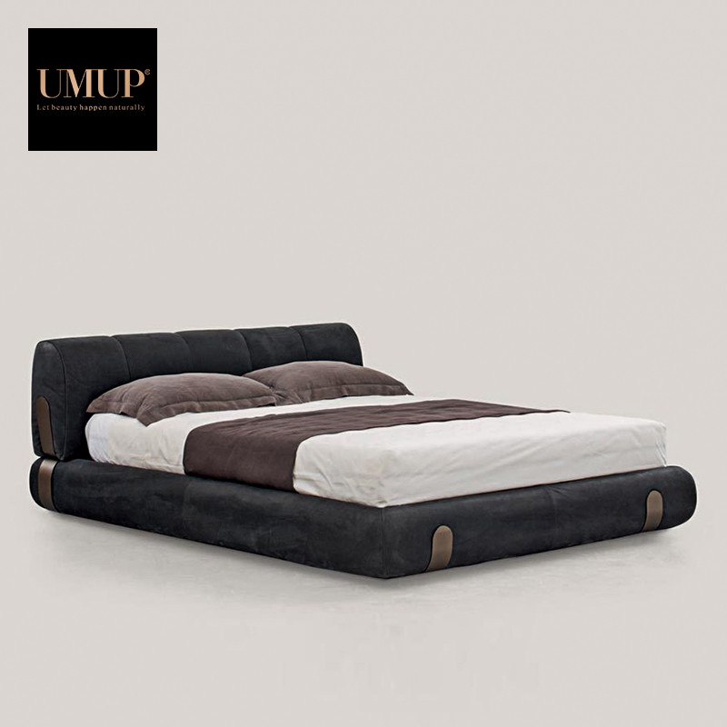 Luxurious Leather-based King Dimension Mattress in Fashionable Minimalist Design - Elegant Italian Grasp Double Wedding ceremony Model