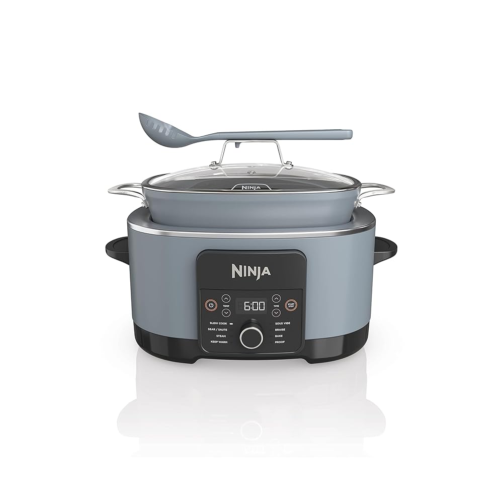 Ninja MC1001 Foodi PossibleCooker PRO 8.5-Quart Multi-Cooker: 8-in-1 Gradual Cooker, Dutch Oven, Steamer, with Glass Lid, Constructed-in Spoon, Nonstick and Oven Secure as much as 500°F