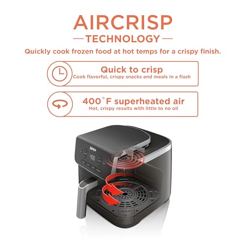 Ninja Professional 4-in-1 Air Fryer with 5 QT Capability – Air Fry, Roast, Reheat, Dehydrate, and Air Crisp Know-how at 400°F for Fast, Crispy Outcomes; Consists of Nonstick Basket & Extra